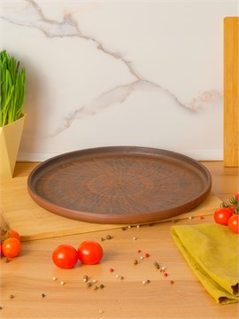 69_055.Ш Блюдо для пиццы (Сервировочное) (Гладь) ; высота - 2,5см, ширина - 28см, длина - 28см 69_055.Ш