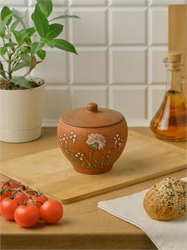 69-531 Горшок для жаркого (Одуванчик З) 0,55 л. ; высота - 10см, ширина - 12см, длина - 12см 69-531