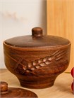 69-129 Горшок для запекания №1  (Колос) 0,4 л. ; высота - 10см, ширина - 11см, длина - 11см 69-129