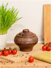 69-232/1 Чугунок/Горшок для жаркого №2 (Вьюнок) 0,6 л. ; высота - 14см, ширина - 14см, длина - 14см 69-232/1