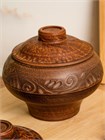 69-232/1 Чугунок/Горшок для жаркого №2 (Вьюнок) 0,6 л. ; высота - 14см, ширина - 14см, длина - 14см 69-232/1