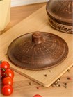 69-359  Жаровня с крышкой (Орнамент) 0,45 л. ; высота -9,5см, ширина - 15см, длина - 15см 69-359